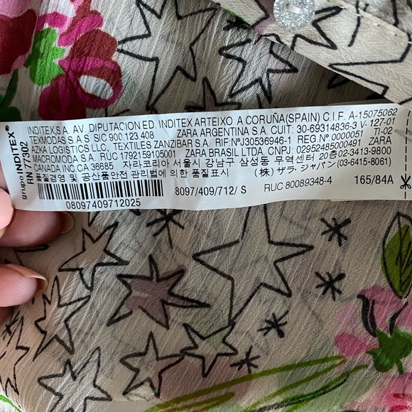 Zara Cream Pink Star Floral Print
Layered Bow Tie Long Sleeve - Picture 7 of 9